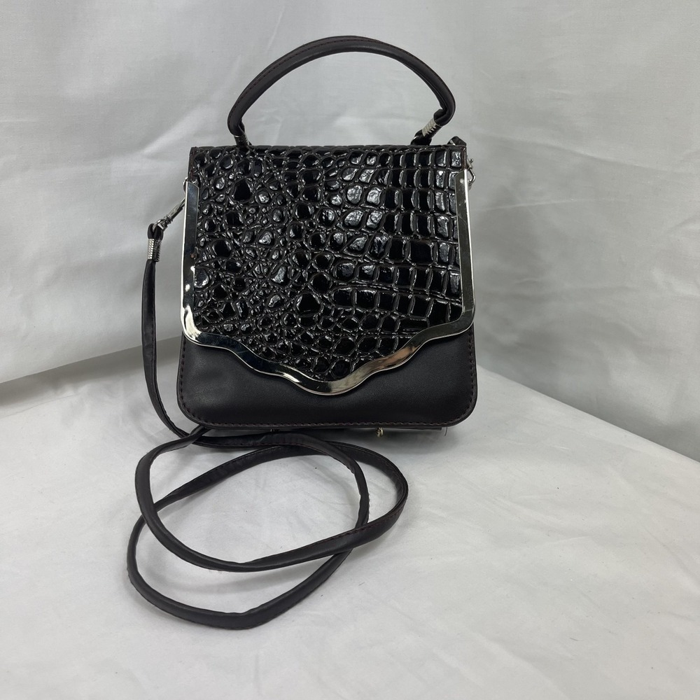 Authentic‎ Ukrainian Bolinni Brown Crocodile and Soft Leather Crossbody